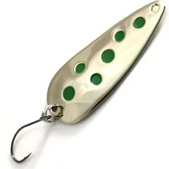 Troutwerk Spoon 4cm 5g Silver/Green Dots Single Hook