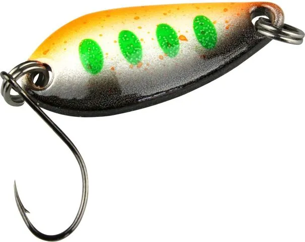 FTM Spoon Diamond 3cm 3.8g Black - Orange - Green Dots / White - Black