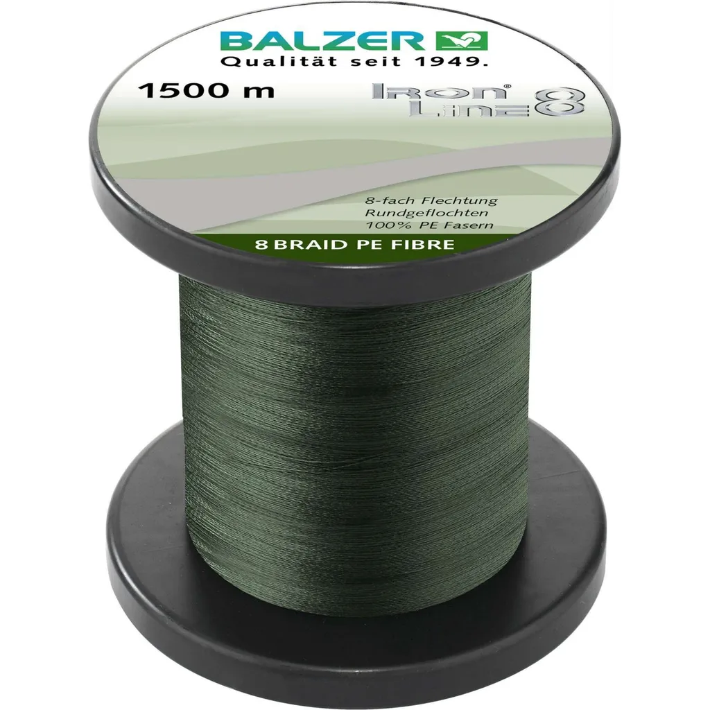 Balzer Iron Line 8 Geflochtene Schnür 0,14mm 10,7kg Grün
