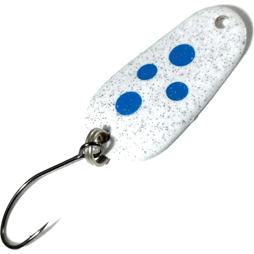 Troutwerk Spoon Blinker Weiß Blaue Punkte