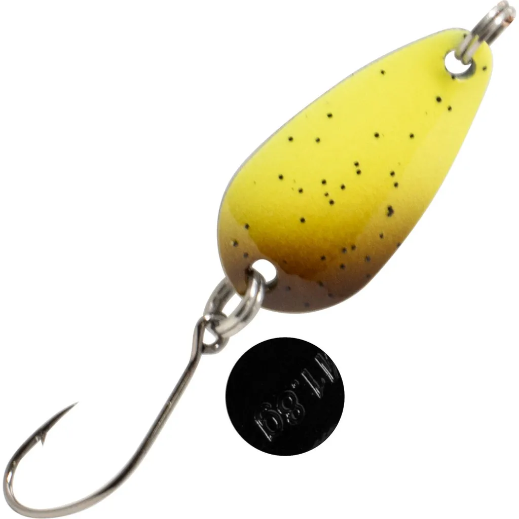 FTM Spoon Bee 2.3cm 1.8g Pastellgelb-Gold Blauer Glitter / Schwarz Glitter