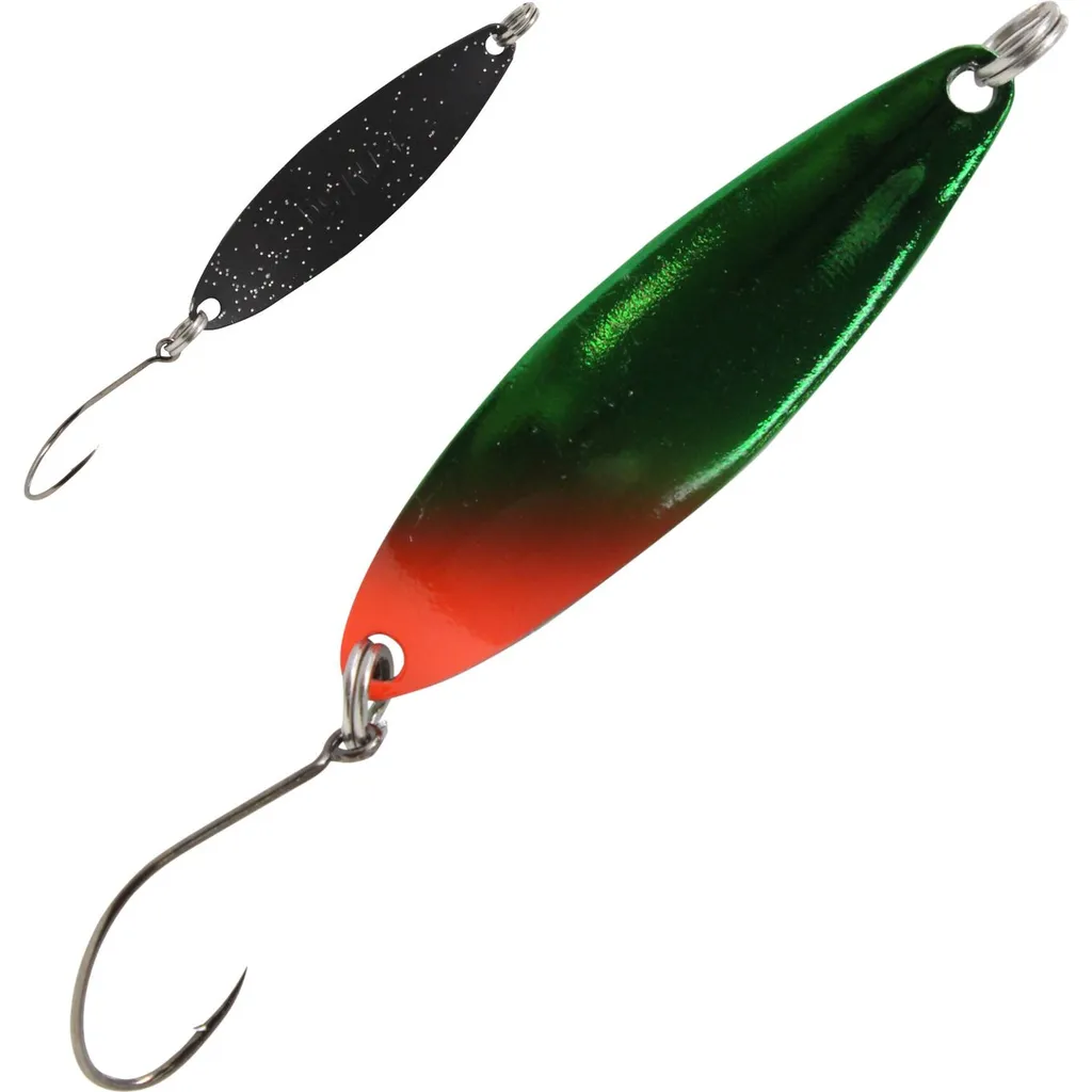 FTM Spoon Heavy 5g Green Plated / Orange / Black With Dots