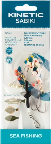 Kinetic Sabiki Tournament Surf Spin&Turn Vorfach #1/0 110cm