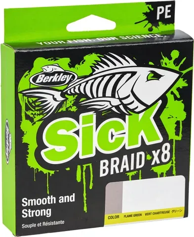 Berkley Sick Braid 0.39mm 46.3kg 150m Flame Green
