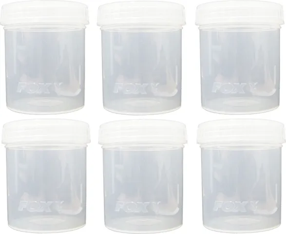 Fox Bait Tubs Full Size Clear 6.5cm 8.4cm