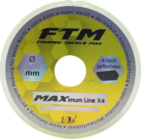 FTM Maximum X4 Braided Line 0.06mm 2.8kg 150m Yellow