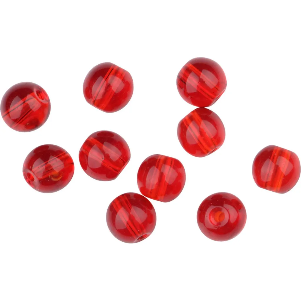 Spro Round Smooth Glass Beads 8mm Red Ruby
