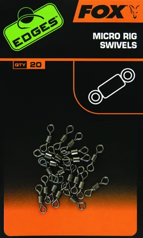 Fox Edges Micro Rig Swivels 20pcs Barrel Non Reflective