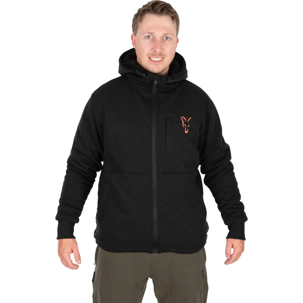 Fox Collection Sherpa Hoody Black/Orange L