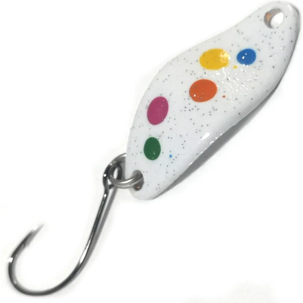 Troutwerk Spoon 1.5g 2.3cm Weiß Mehrfarbige Punkte