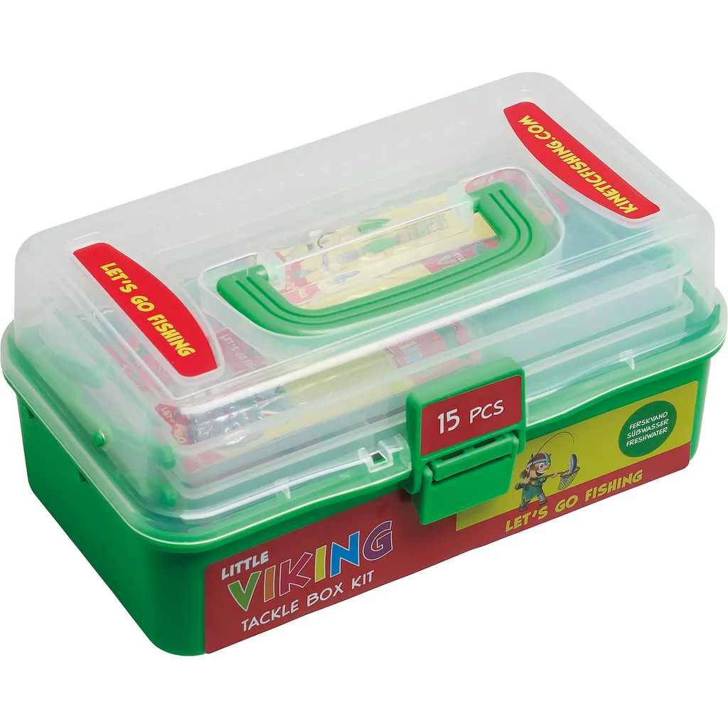 Kinetic Little Viking Tackle Box Kit 15pc Green