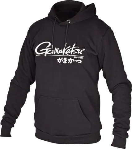 Gamakatsu Hoodie Classic Jp Lounger Black 100% Cotton