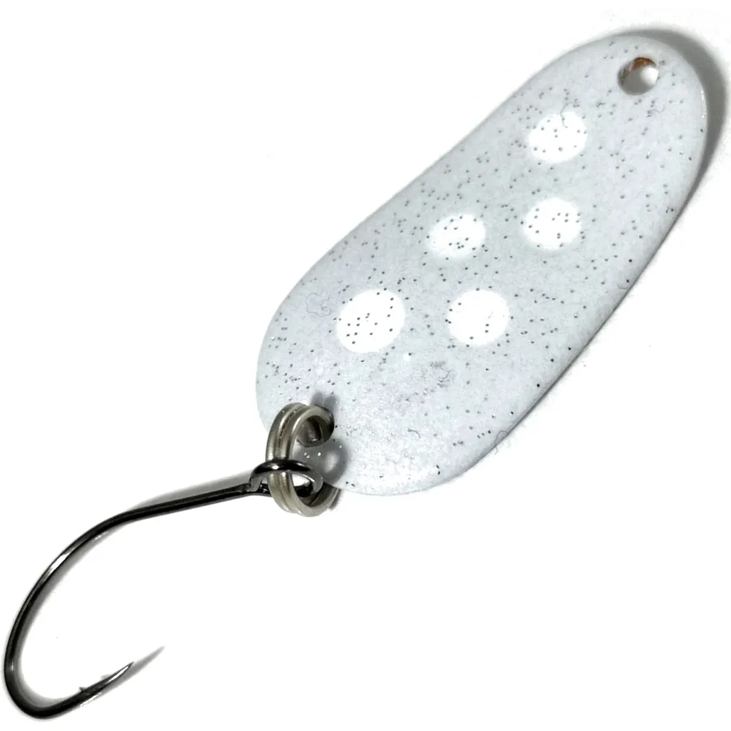 Troutwerk Spoon Blinker Weiß Weiße Punkte