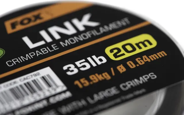 Fox Edges Link Mono 0.64mm 15.9kg 20m Trans Khaki