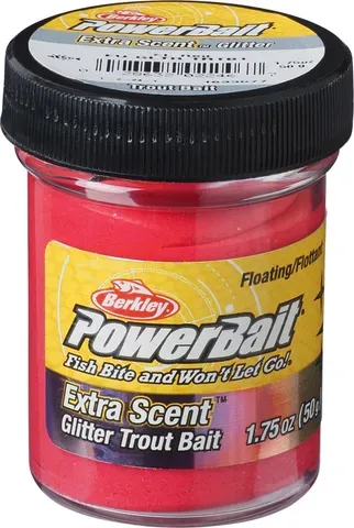 Berkley PowerBait Glitter Forellenpaste 50g Fluo Rot