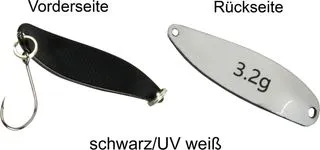 FTM Spoon Hammer Spoon 3.2g Tumbling Black/UV White