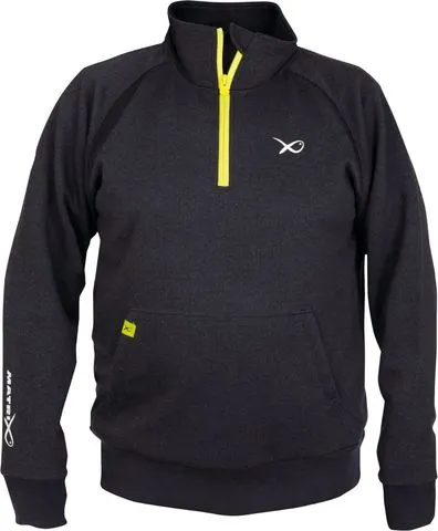 Matrix Minimal Black/Marl Quarter Zip Pullover XXXL