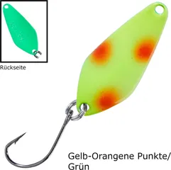 Balzer Spoon Searcher 2.1g Gelb-Orangene Punkte/Grün