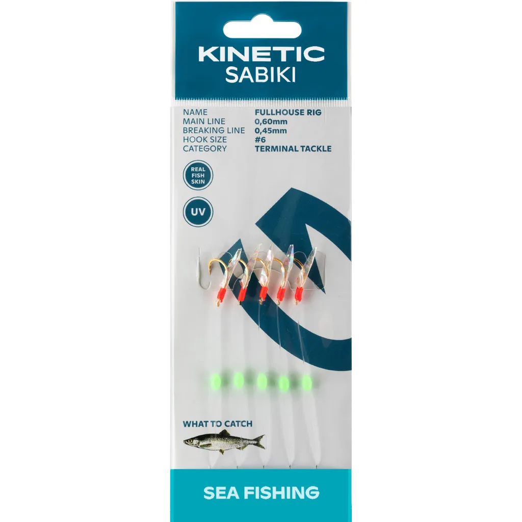 Kinetic Sabiki Fullhouse Fertigmontagen #4 130cm 1pc