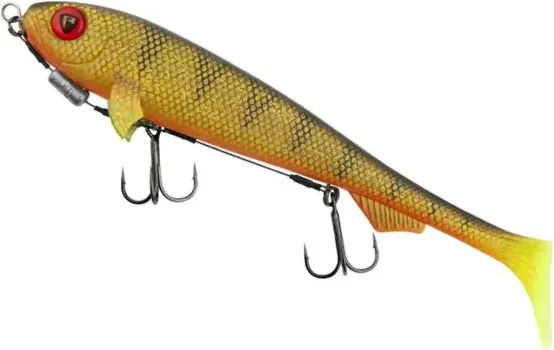 Fox Rage Super Slick Shad 23cm 97g UV Natural Perch 2x 2/0 hooks