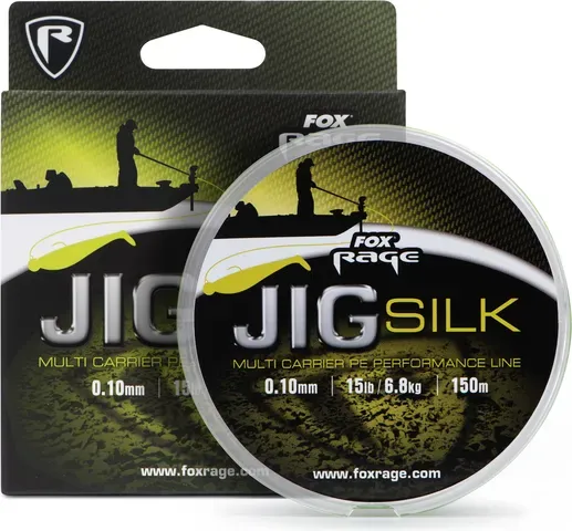 Fox Rage Jig Silk Braided Line 0.1mm 6.8kg 120m Fluro Green