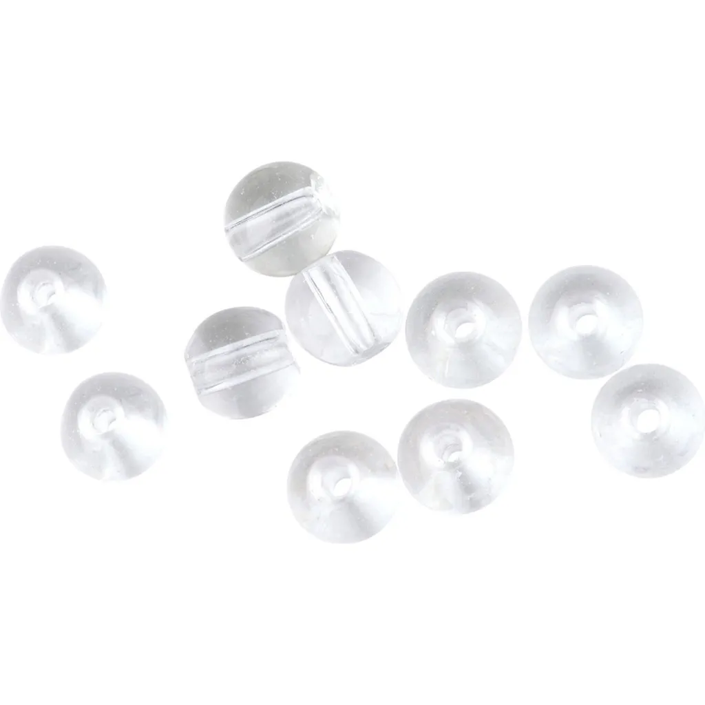 Spro Round Smooth Glass Beads 8mm Clear Diamond