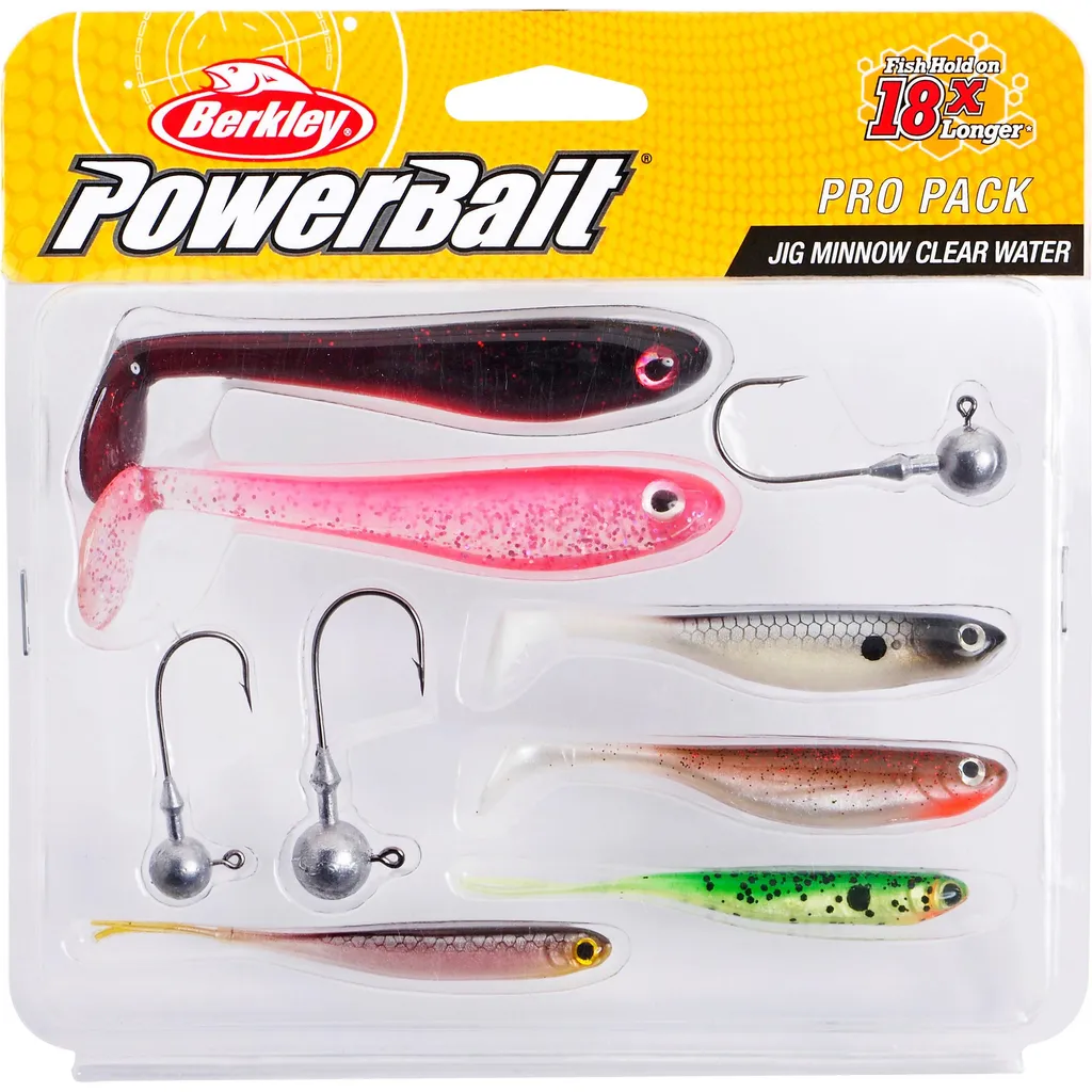 Berkley Pro Pack Jig Minnow Clear Water Kunstköderset 7.5–10cm Assorted