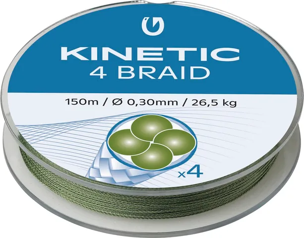 Kinetic 4-Braid 0.08mm 3.3kg 150m Dusty Green