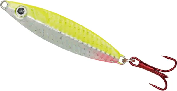 Kinetic Dragon Skirted Jigs 80g 9.5cm Silver Chartreuse