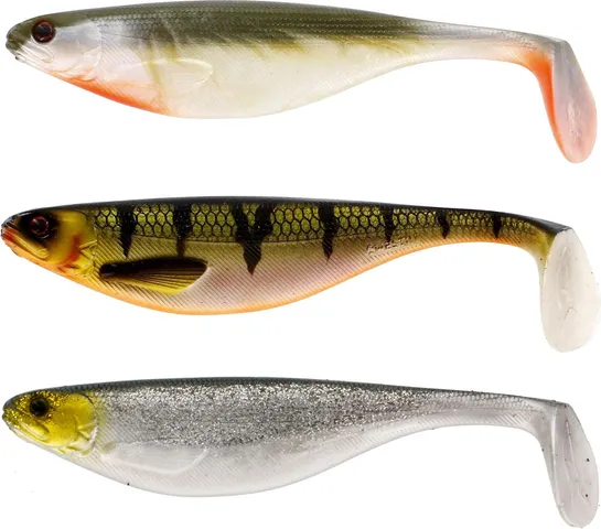 Westin ShadTeez Gummiköder 9cm 7g Mix Bass Orange Bling Perch Headlight