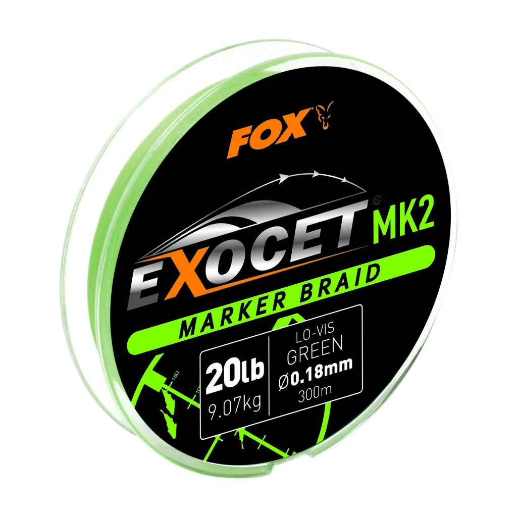Fox Exocet MK2 Marker Braid 0.18mm 9.07kg 300m