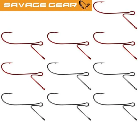 Savage Gear Finezze Standout Drop Shot Haken 2 10pcs Black Nickel / Red