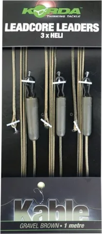 Korda Leadcore Leader Heli 1m 3er Gravel