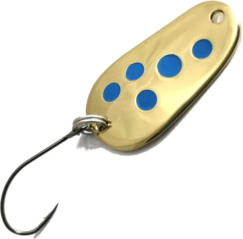 Troutwerk Spoon 2.8cm 3g Gold-Coloured/Blue Dots