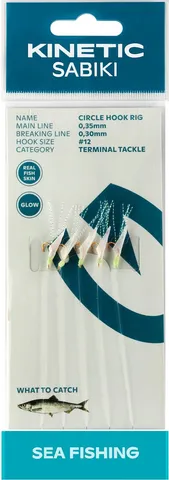 Kinetic Sabiki Circle Hook Ready-made Rigs #4 130cm 1pc