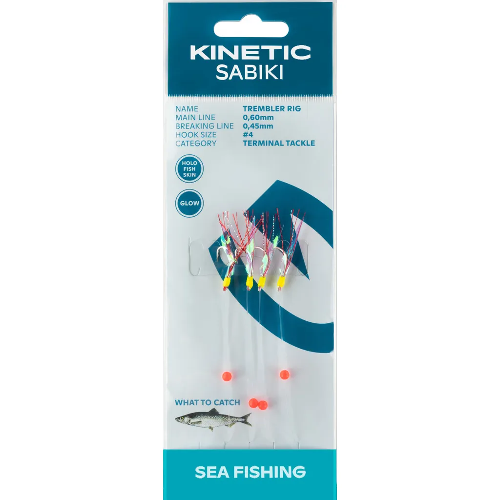 Kinetic Sabiki Trembler Fertigmontagen #4 130cm Holo Fishskin Copper Flash