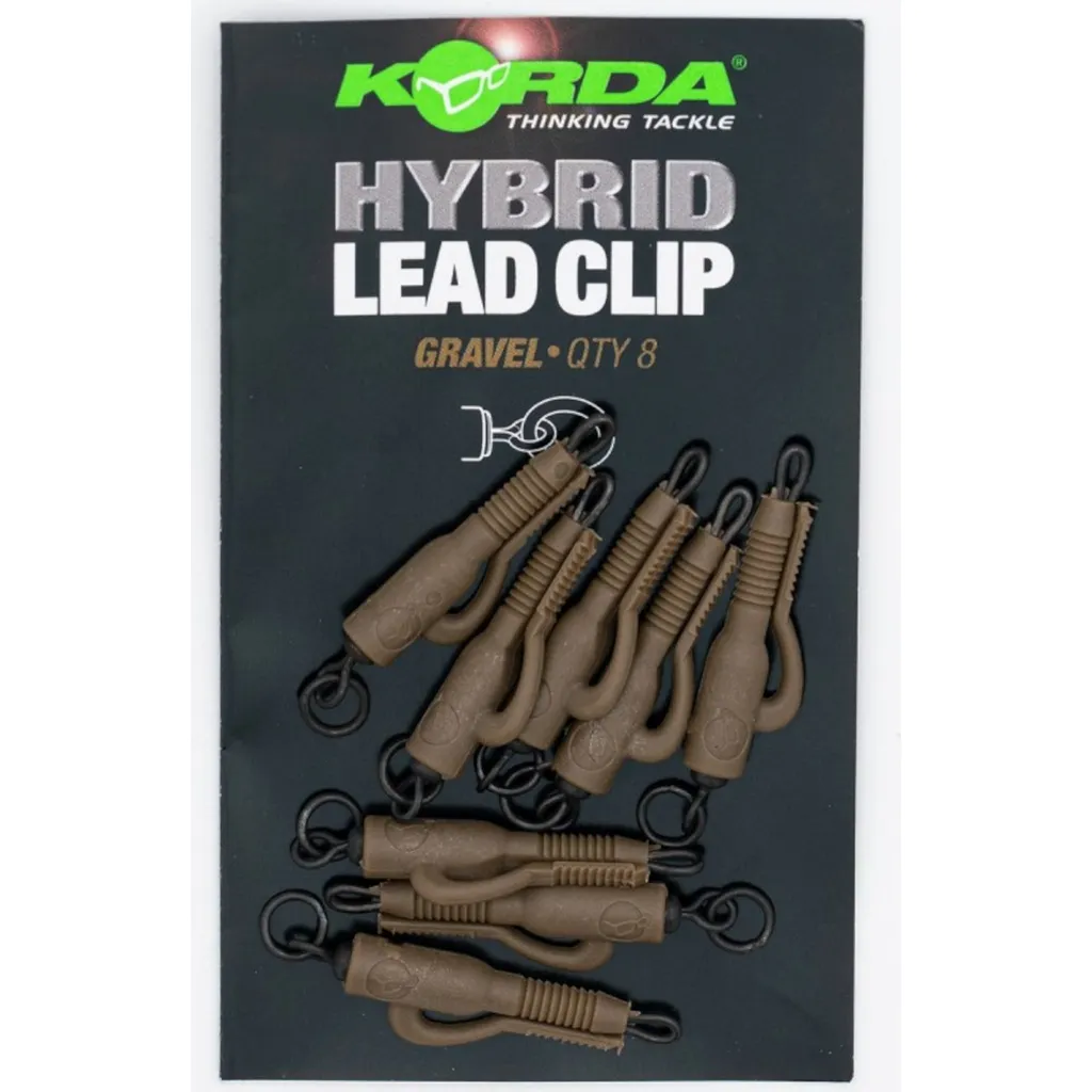 Korda QC Hybrid Lead Clip Gravel/Clay 8pc