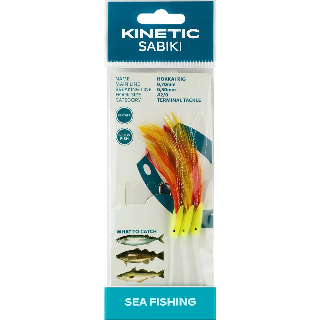 Kinetic Sabiki Hokkai Fertigmontagen 115cm 0.7kg 1pc #2/0 Gelb