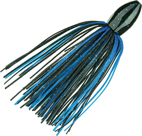 Strike King Tour Grade Tungsten Slither Rig Skirted Jig 28.3g Black Blue Flake