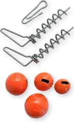 Pikecraft The System Light Jigköpfe UV Orange Bleifrei