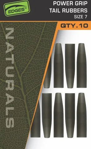 Fox Edges Naturals Power Grip Tail Rubbers 7 10pcs Dark Green