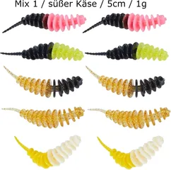 Balzer Trout Collector Softbaits 5cm 1g Mix 1 süßer Käse