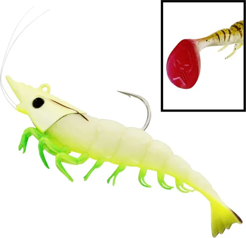 Westin Salty the Shrimp Jig Meerforellenköder 8cm 18g Glowing Shrimp