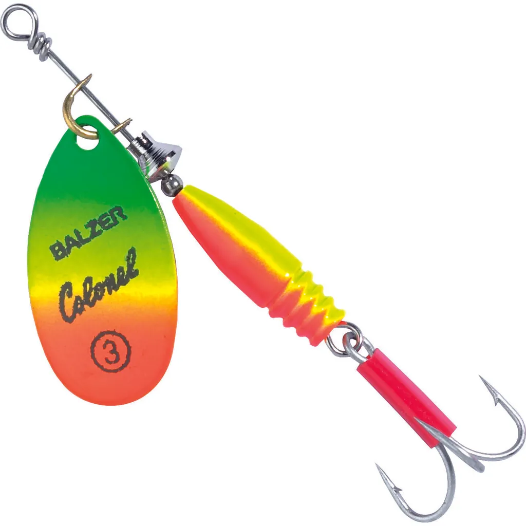 Balzer Colonel Classic Spinner 5g Fluo Rot Gelb Grün