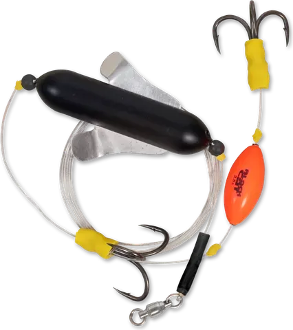 Black Cat Worm River Rig 2m 2/0 2pcs