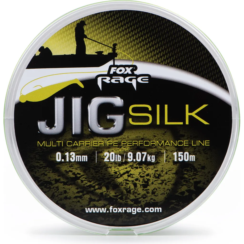 Fox Rage Jig Silk Geflochtene Schnur 0.13mm 9.07kg Fluro Green