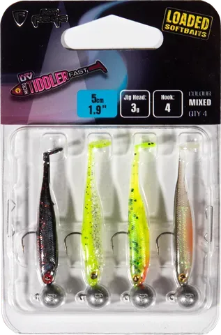 Fox Rage Micro Tiddler Fast Köder-Set 3g 4pc Soft Plastic