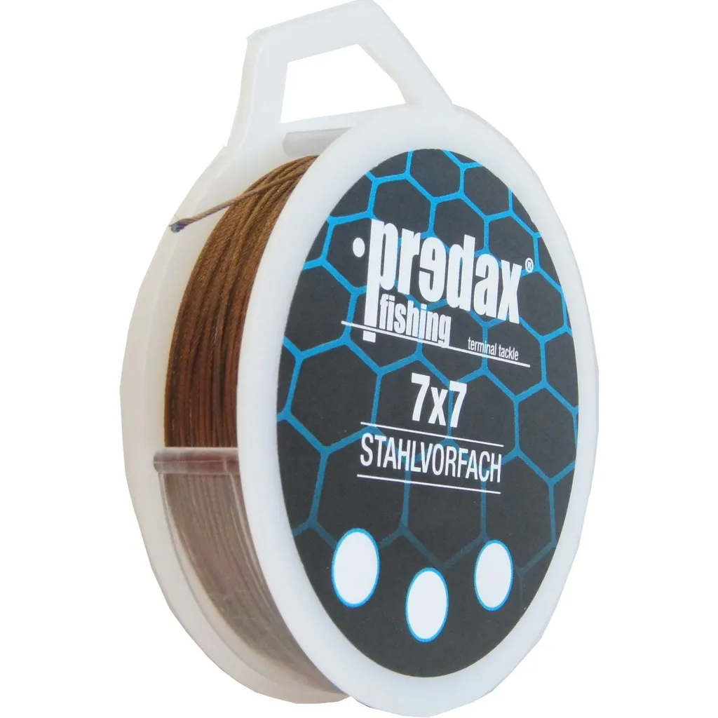 Predax Fishing Stahlvorfach 7x7 6kg 0.23mm Braun