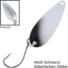 Balzer Spoon Swindler 2.3g Weiß-Schwarz/Silberfarben Glitter