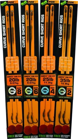 Fox Edges Curve Short Rig Size 8 9kg Camotex Semi Stiff